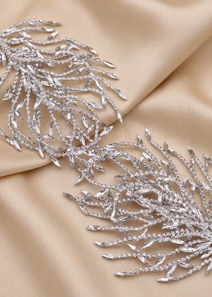 Gold/Silver Crystal Leaf Hair Vine