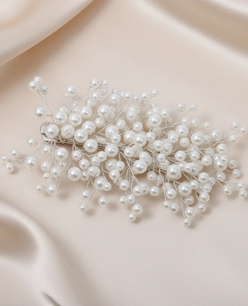 White Pearls Clip