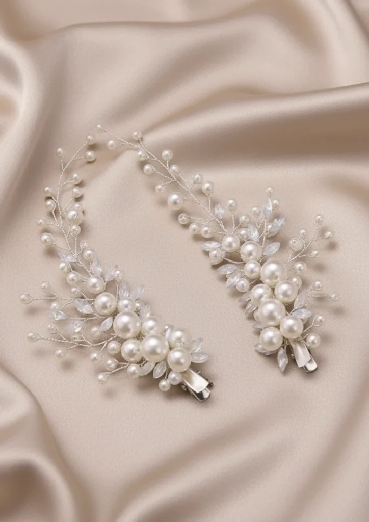 Two Pearl Hair Clips