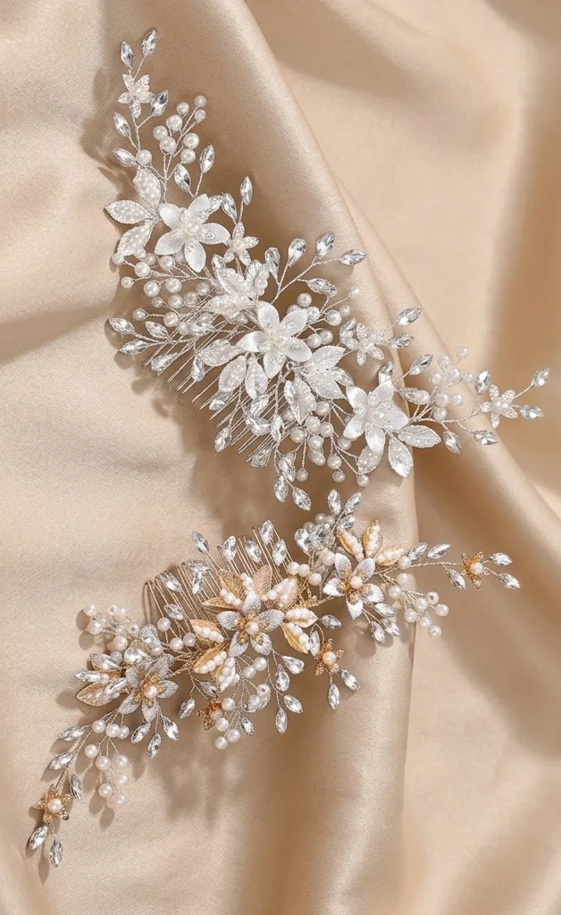 Gold/Silver Flower Comb