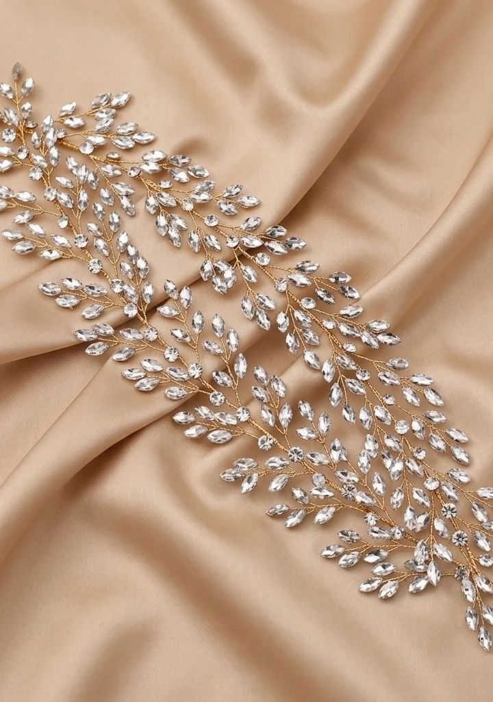 Gold/Silver Crystal Vine Bridal Headband
