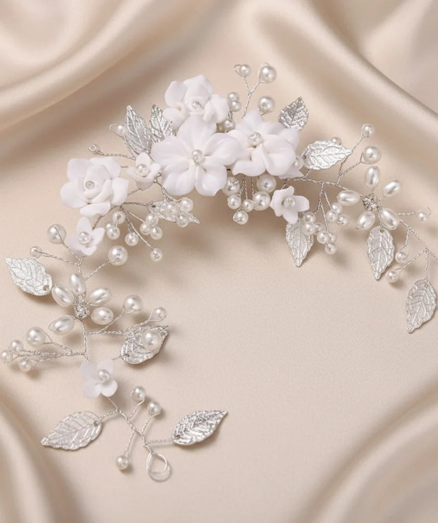White Flowers Headband